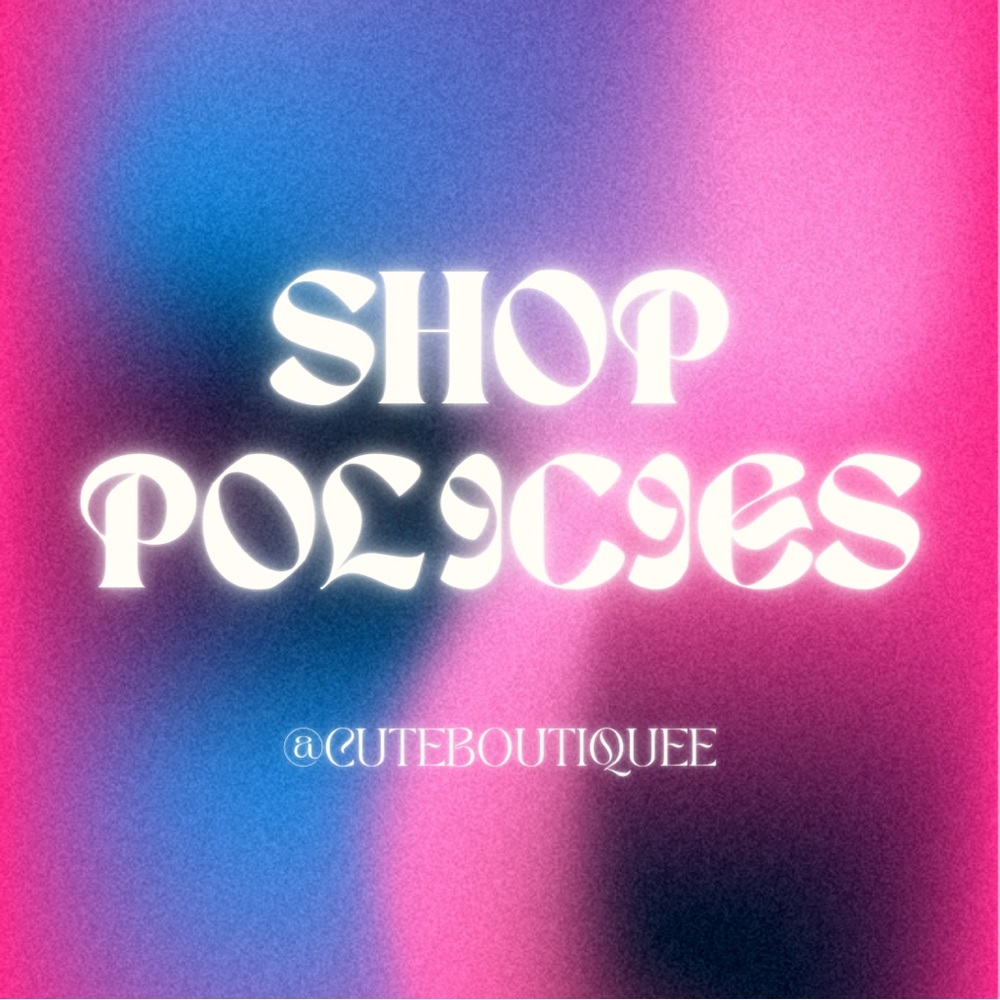 Shop Policies🩷🩵